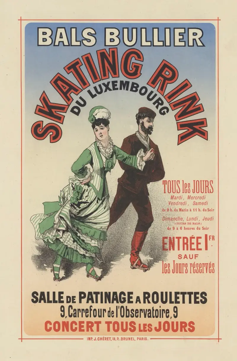 Bals Bullier. Skating Rink du Luxembourg av Jules Chéret