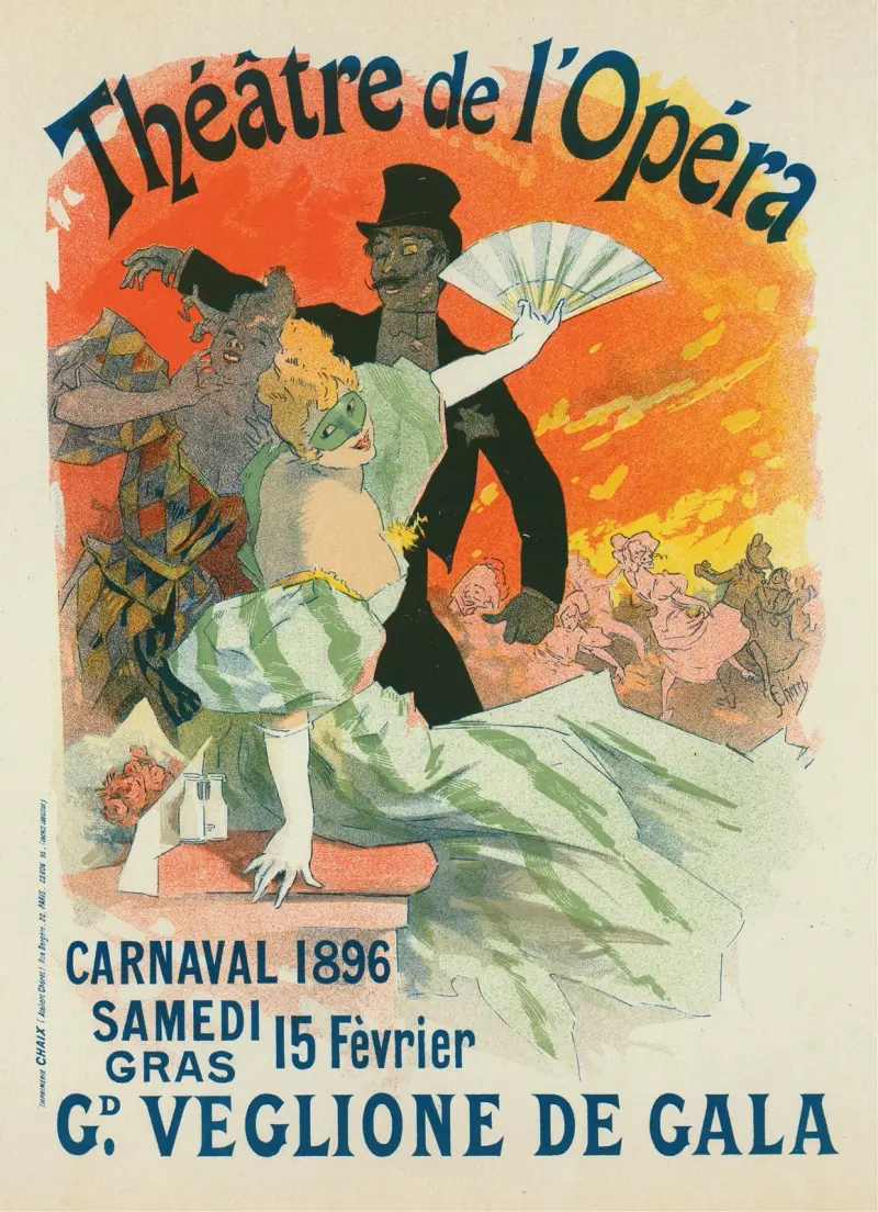 Carnaval 1896. Grand Veglione De Gala av Jules Chéret