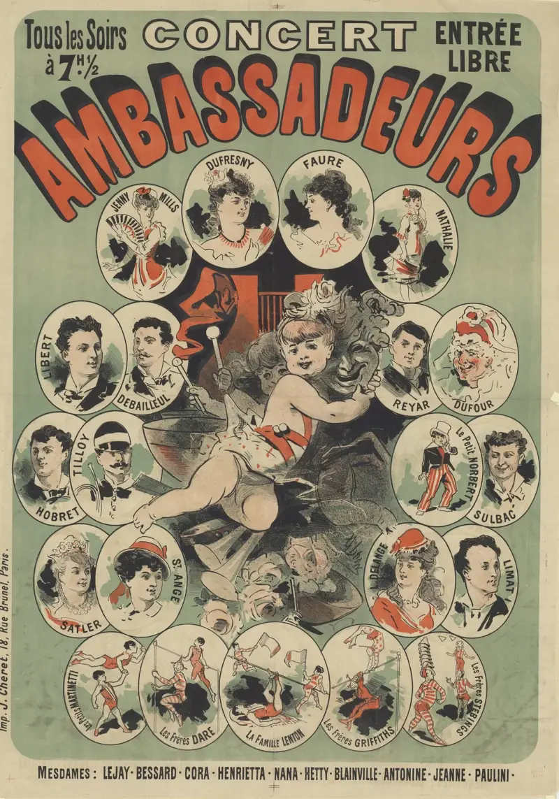 Concert Ambassadeurs av Jules Chéret