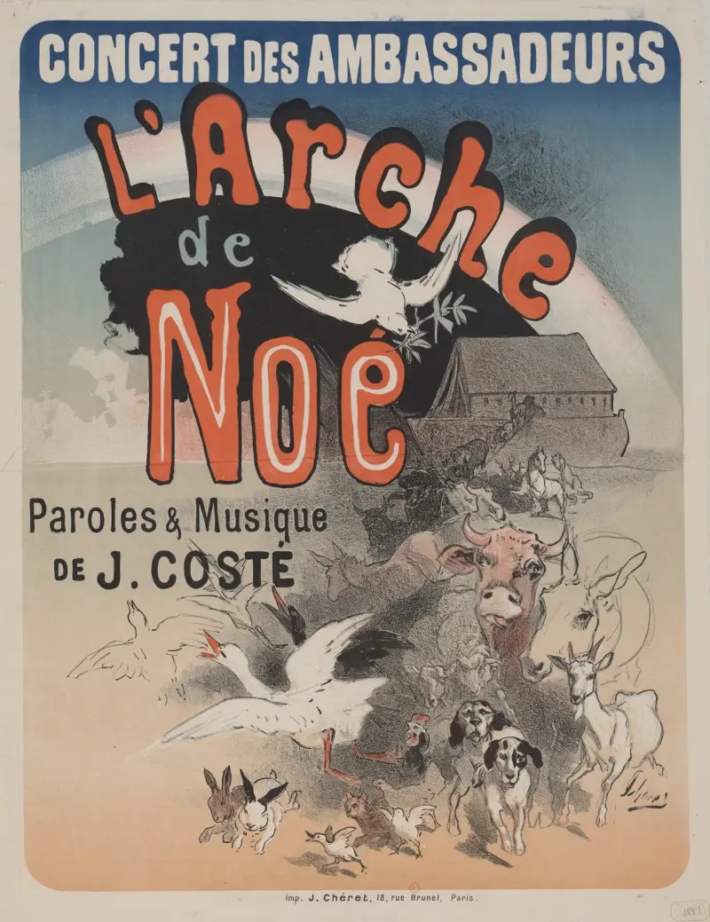 Concert des Ambassadeurs L’Arche de Noé paroles et musique de J. Costé, Jules Chéret