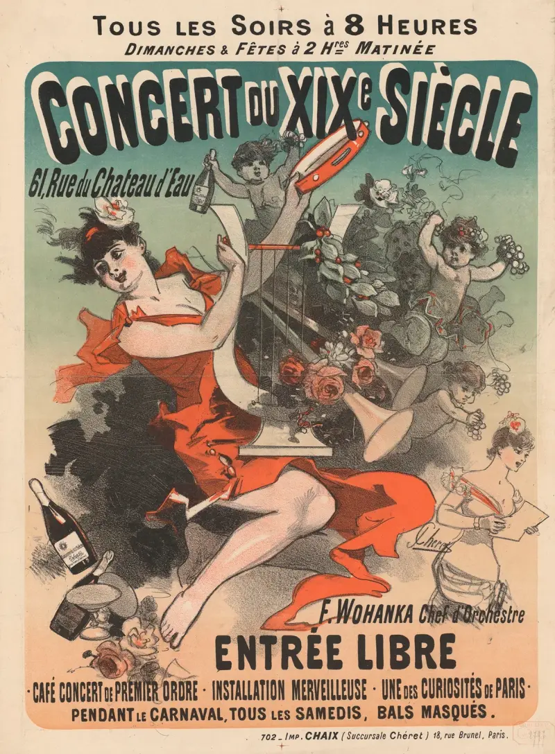 Concert du XIXe siècle… F. Wohanka chef d’orchestre av Jules Chéret