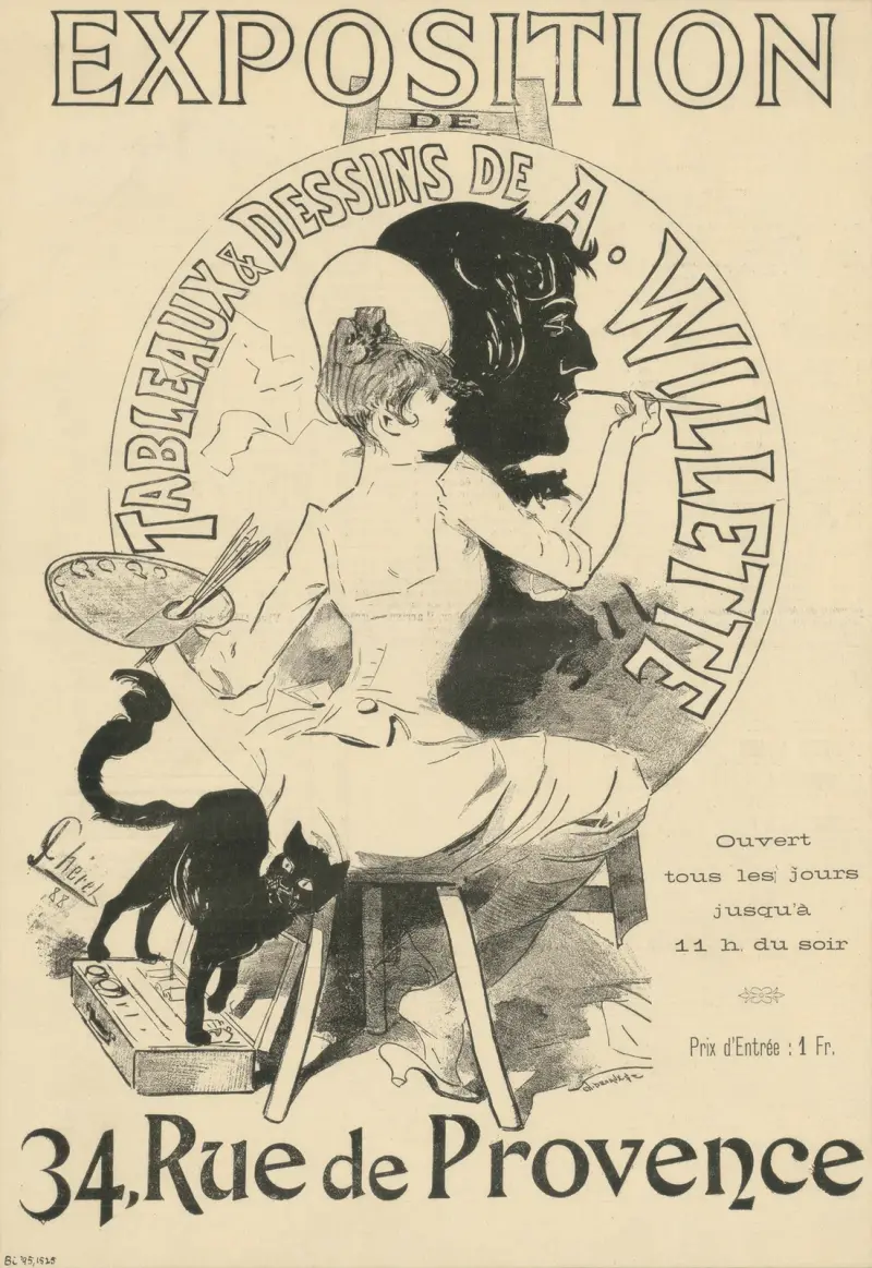 Utställning av tavlor och teckningar av A. Willette av Jules Chéret