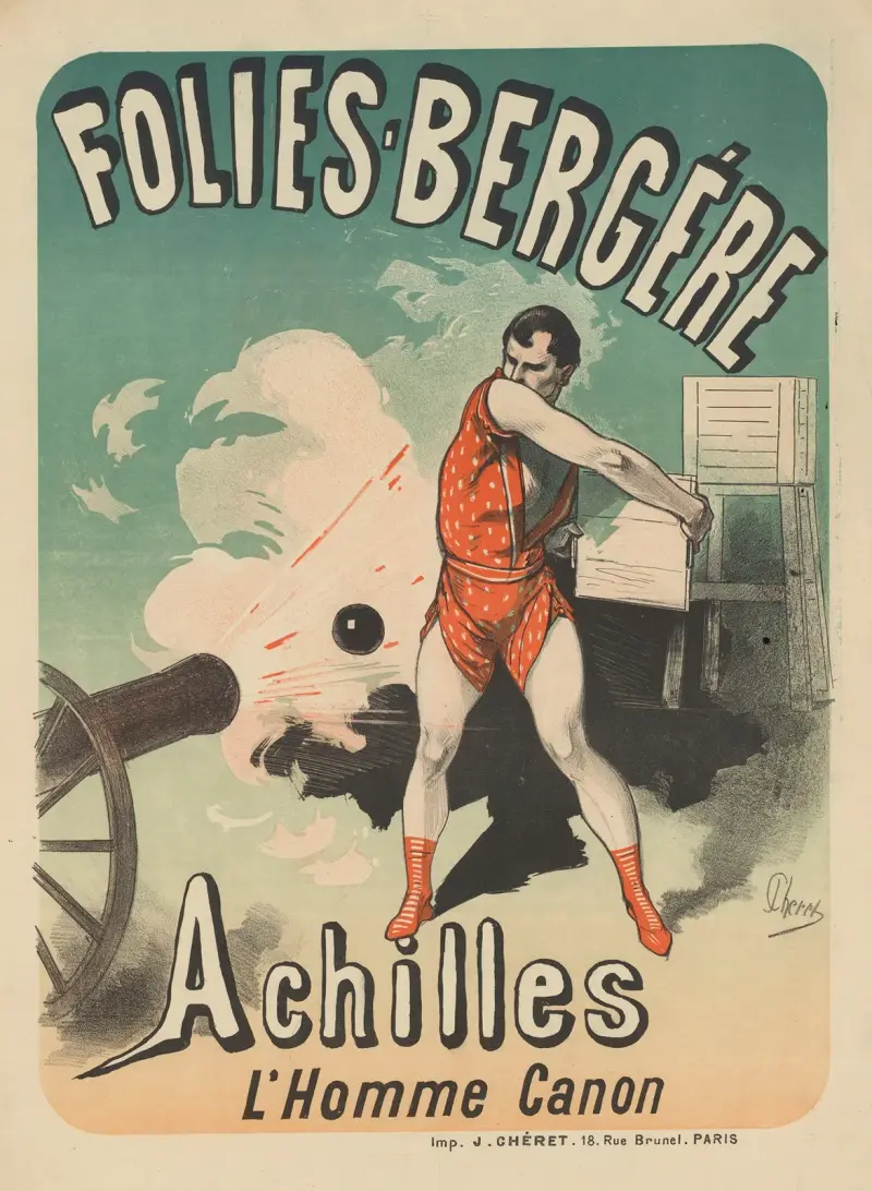 Folies-Bergère. Achilles, kanonmannen av Jules Chéret