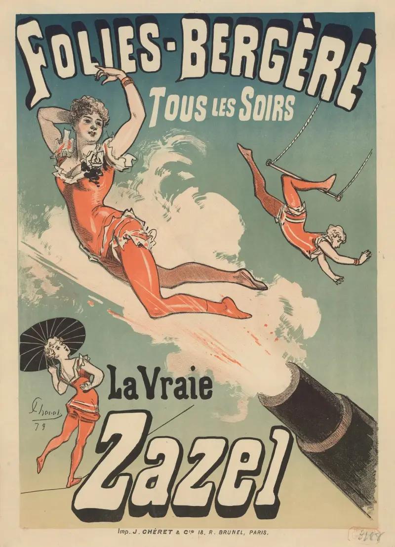 Folies-Bergère. Den äkta Zazel av Jules Chéret