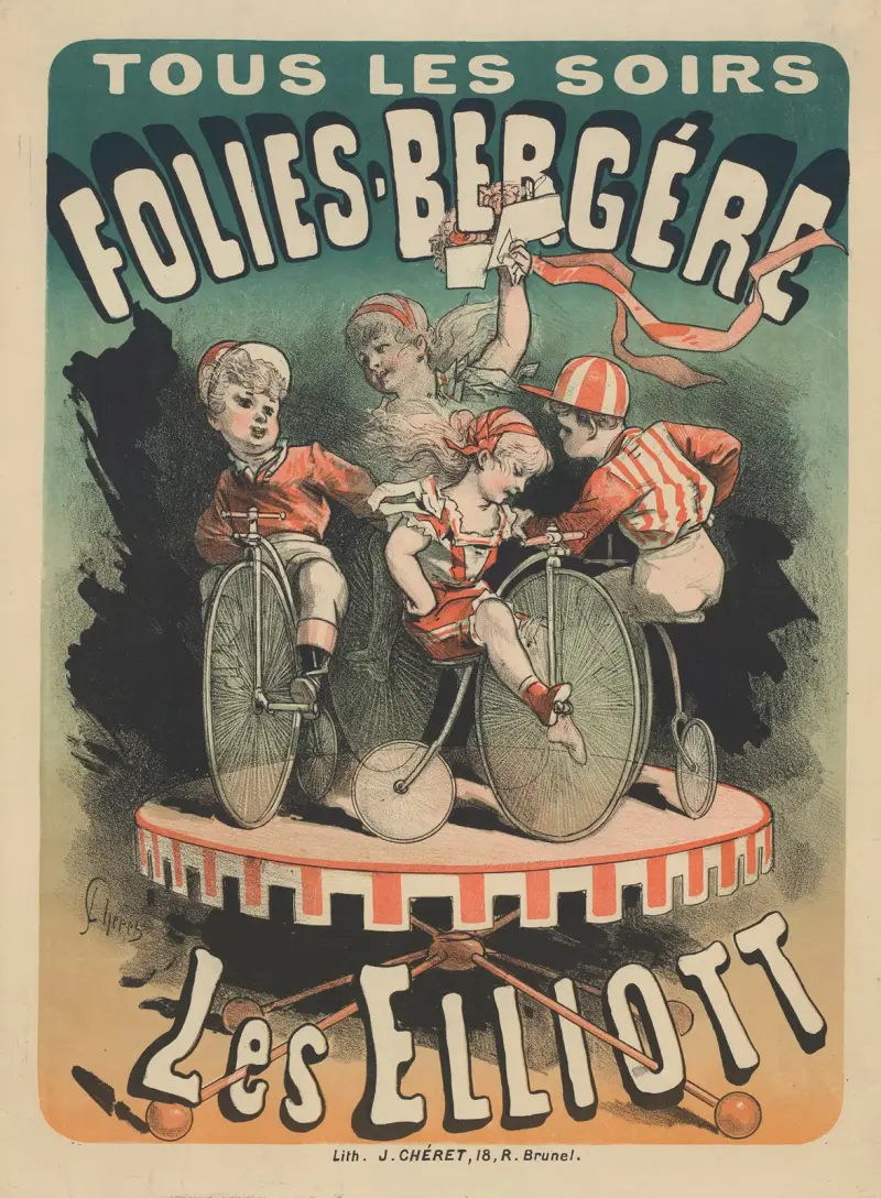 Folies-Bergère. Les Elliott av Jules Chéret