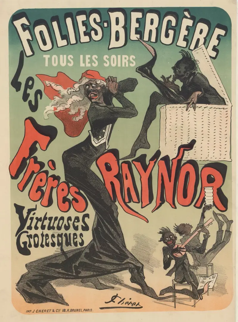 Folies Bergère… Les frères Raynor, virtuoses grotesques av Jules Chéret