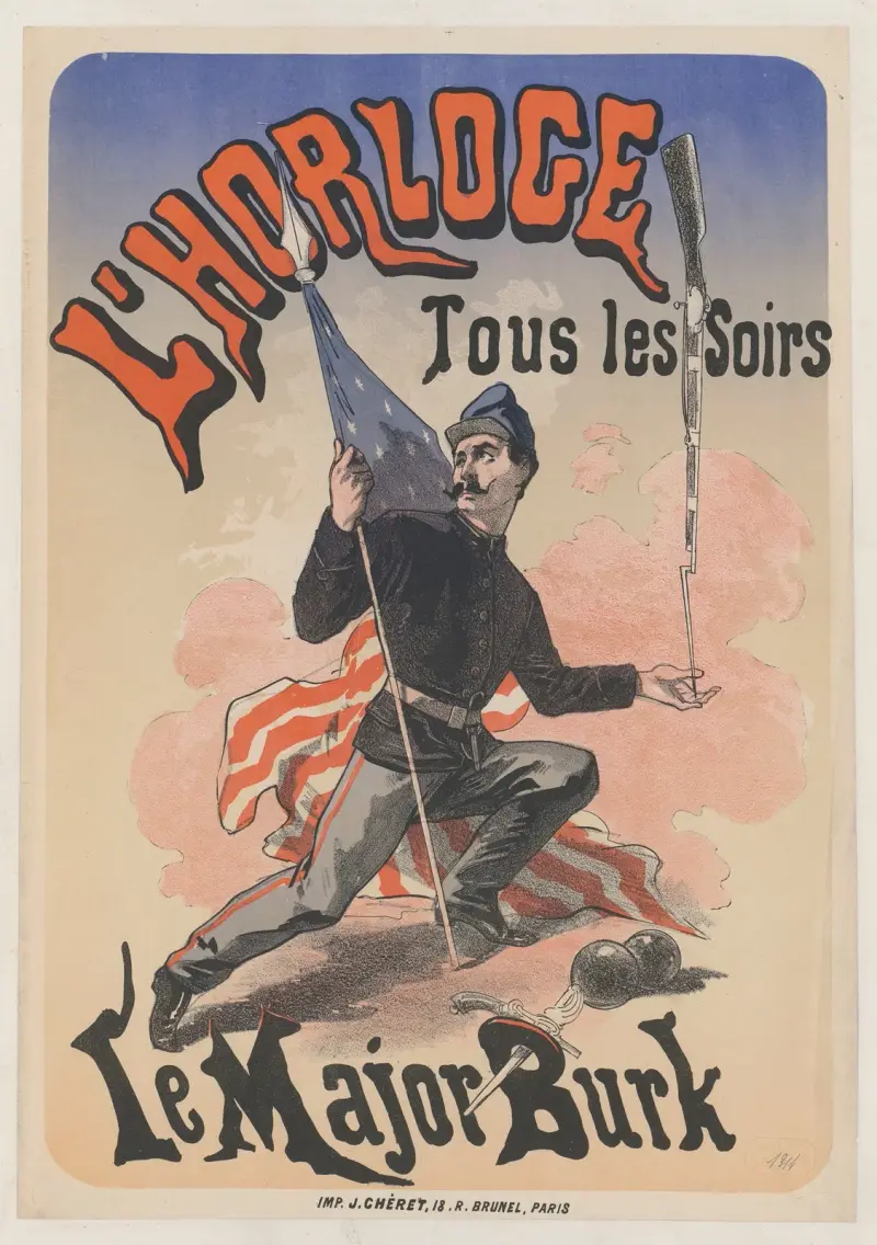 Horloge. Le Major Bruk av Jules Chéret