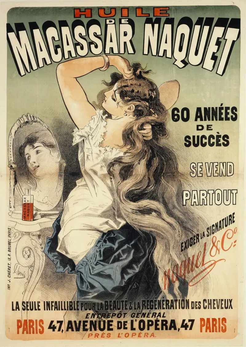 Huile De Macassar Naquet av Jules Chéret