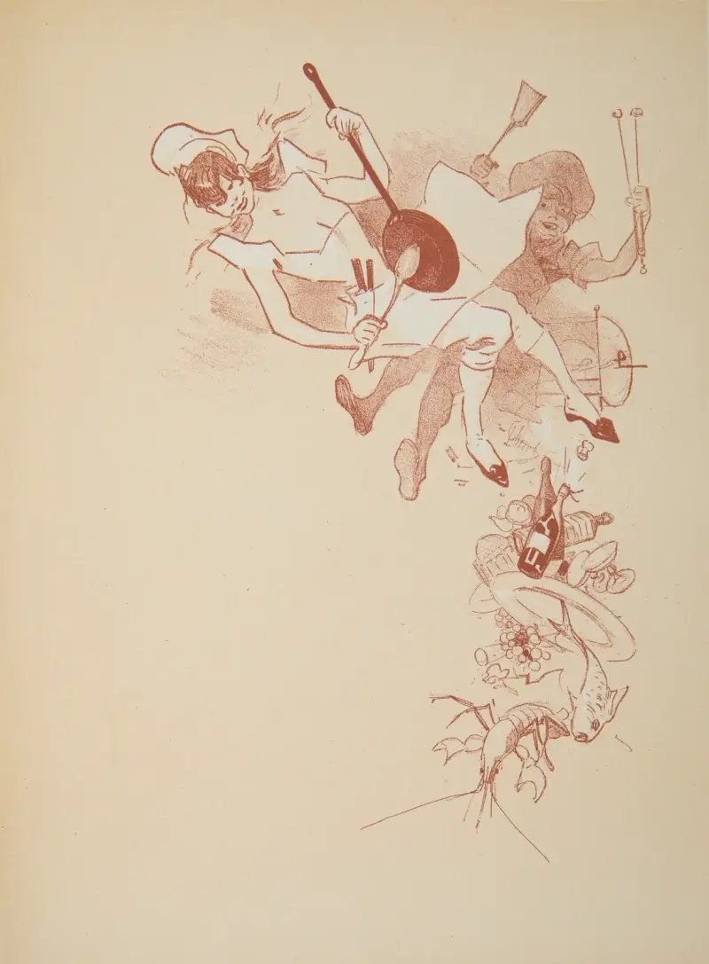 Inbjudningskort (före bokstäverna) av Jules Chéret