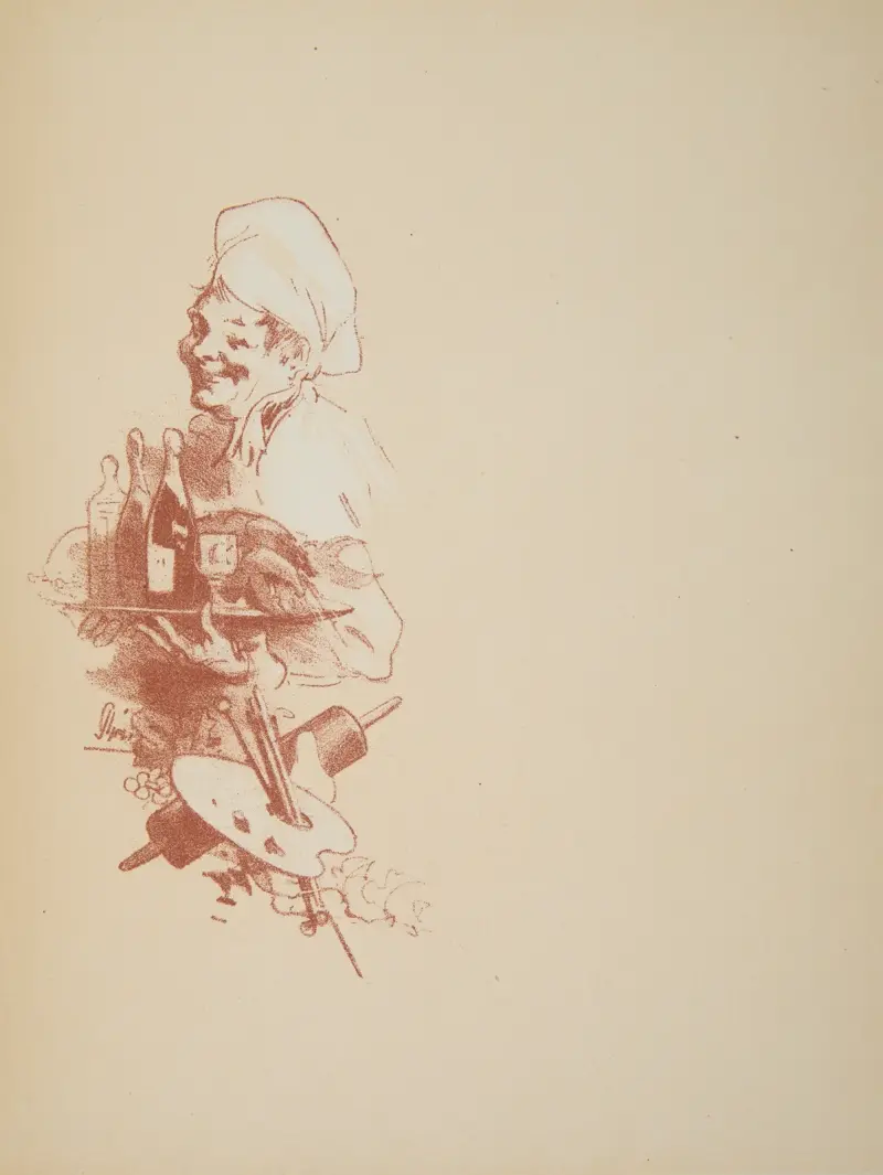 Inbjudningskort (före bokstäverna) av Jules Chéret