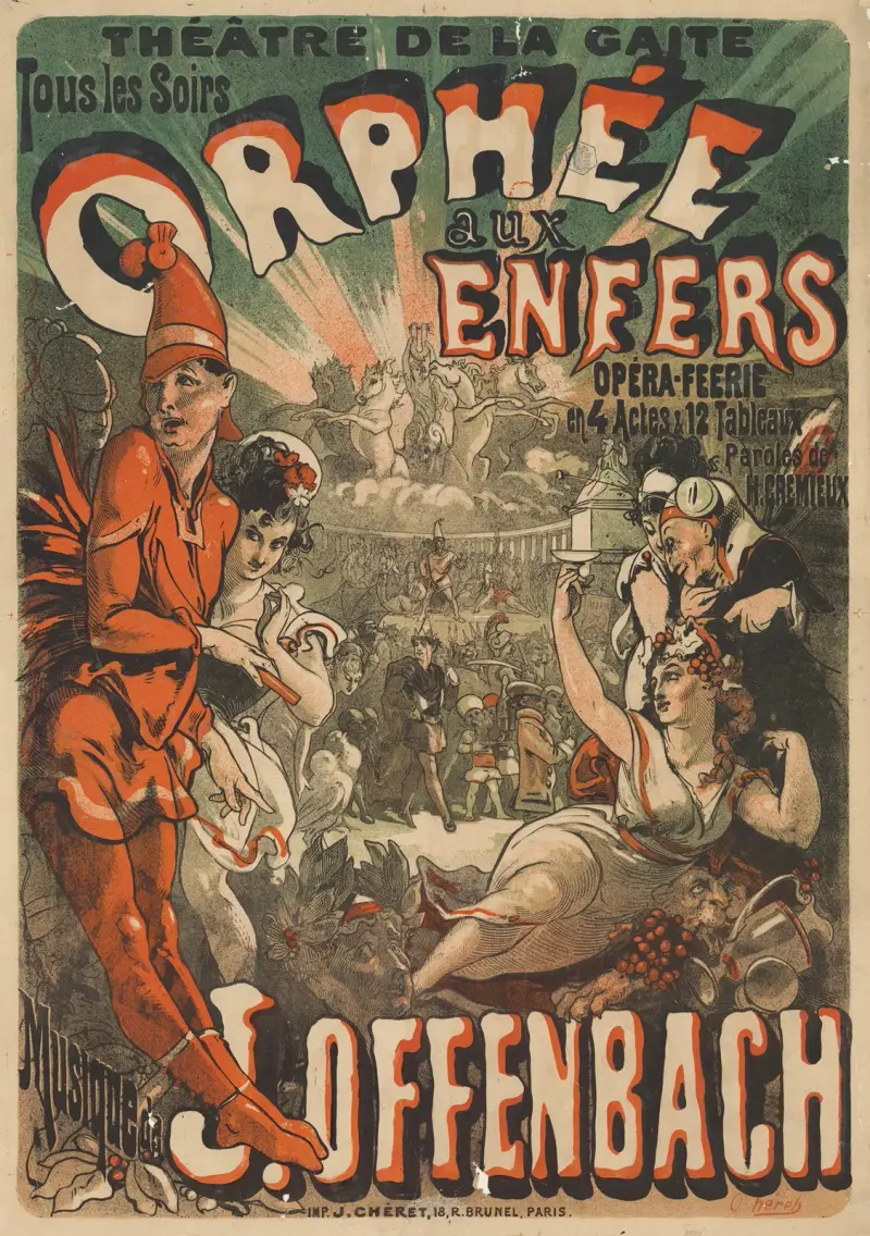 Jacques Offenbachs Orphée aux enfers av Jules Chéret