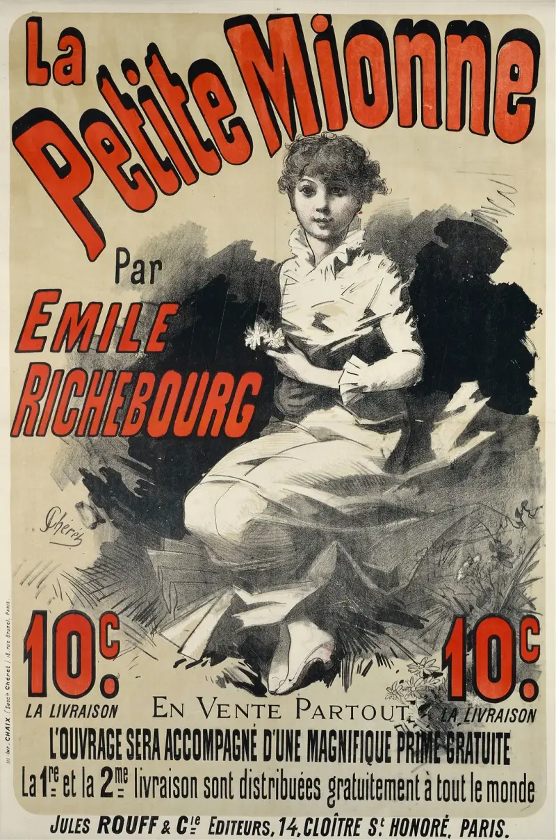 La Petite Mionne Par Emile Richebourg av Jules Chéret