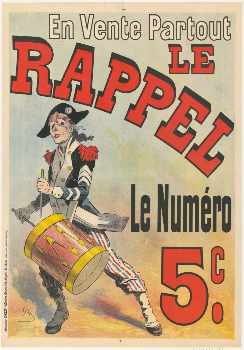 Le Rappel, le numéro 5c. En vente partout av Jules Chéret