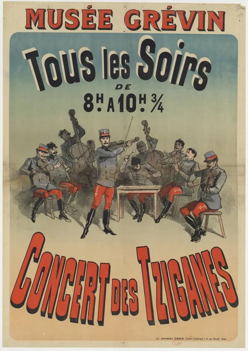 Musée Grévin, tous les soirs. Concert des Tziganes av Jules Chéret