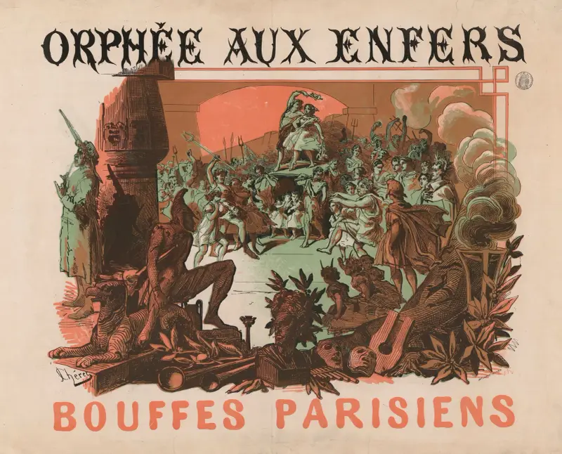 Orfeus i underjorden på Bouffes Parisiens av Jules Chéret