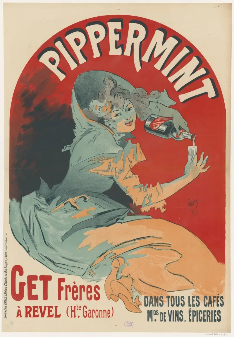 Pippermint. Get Frères à Revel (Haute Garonne). Dans tous les cafés av Jules Chéret