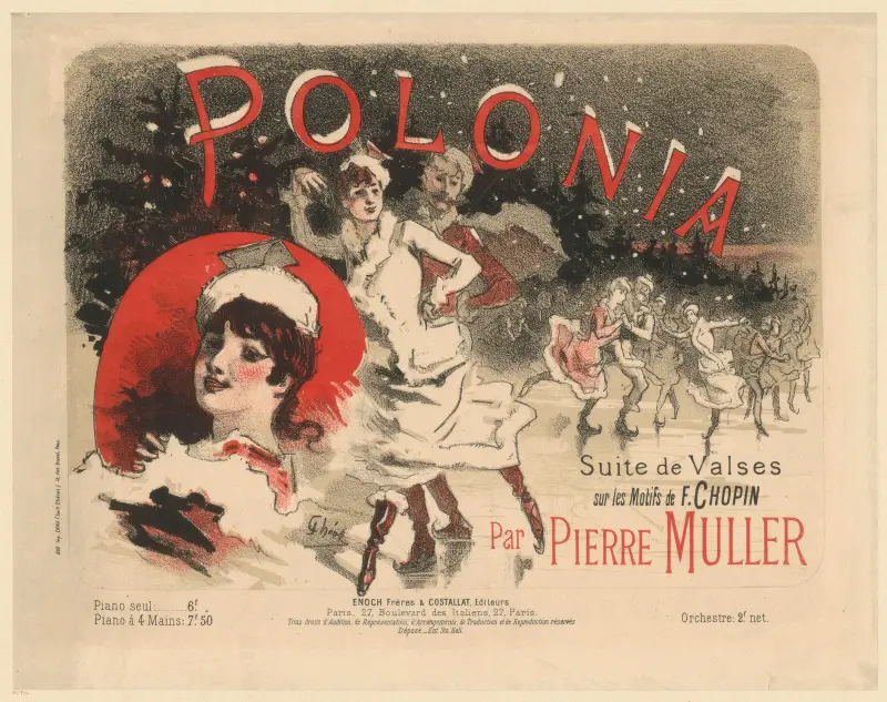 Polonia. Valsvit över motiv av F. Chopin av Pierre Muller av Jules Chéret