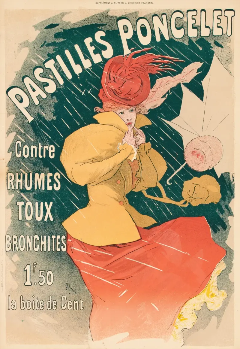 Poncelet Lozenges (Pastilles Poncelet) av Jules Chéret