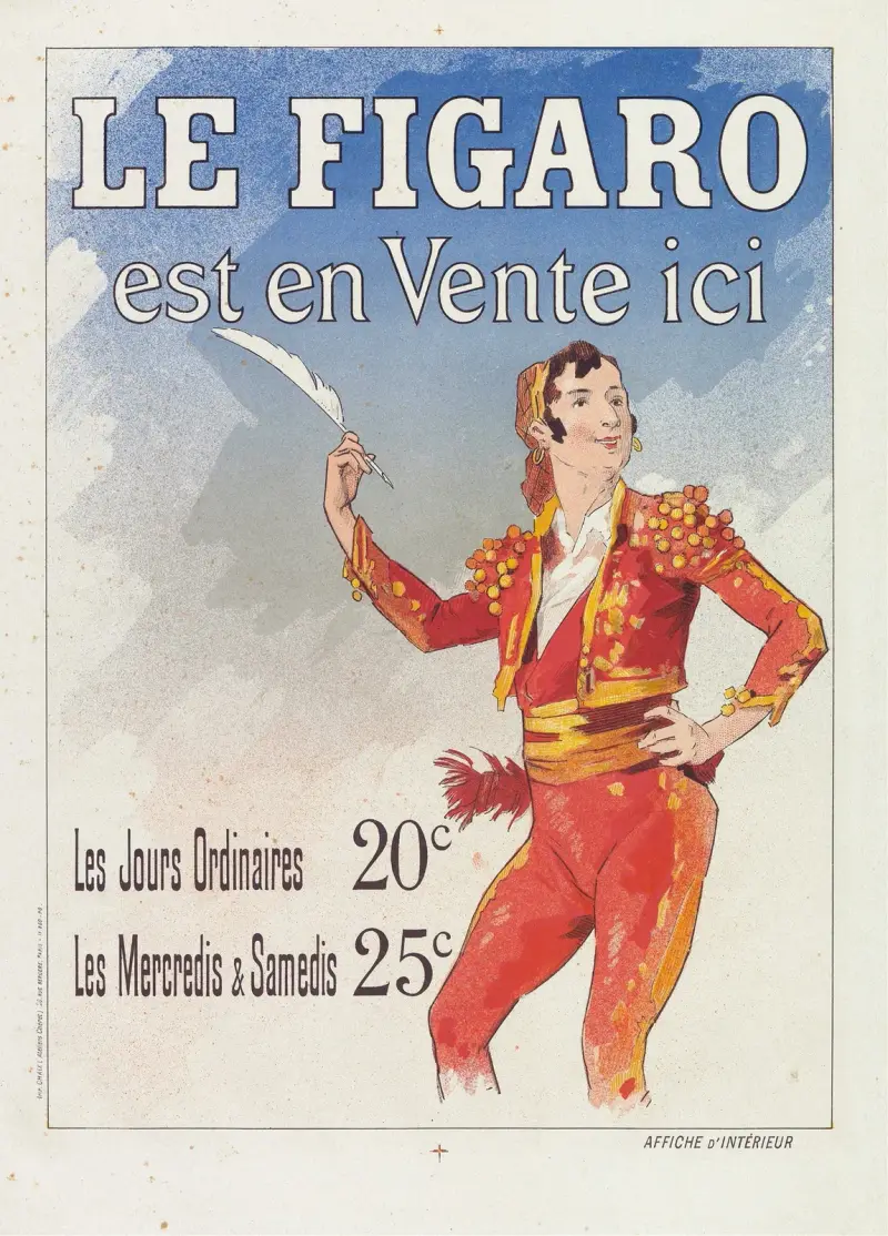 Reklamblad för Le Figaro av Jules Chéret
