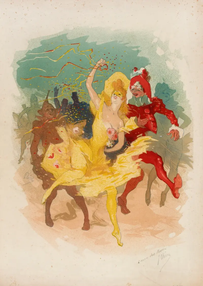Karnevalsscen av Jules Chéret
