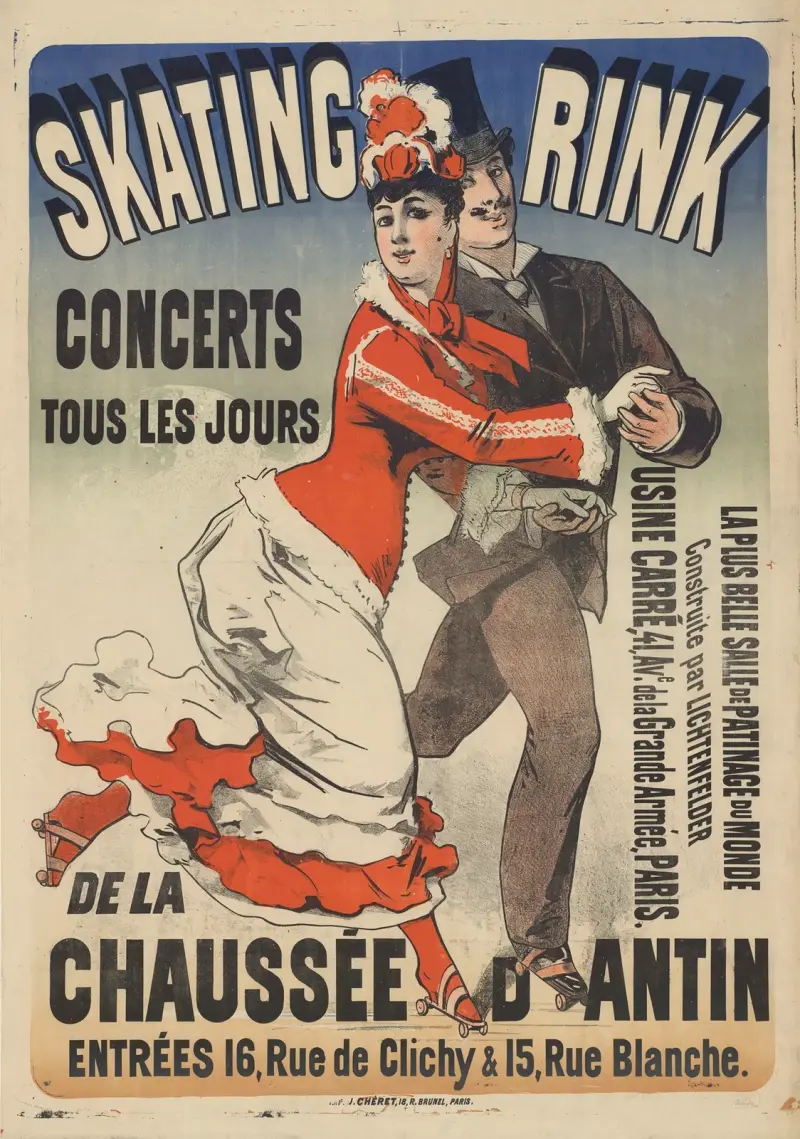 Skating rink de la Chaussée d’Antin, entrées 16, rue de Clichy et 15 rue Blanche av Jules Chéret