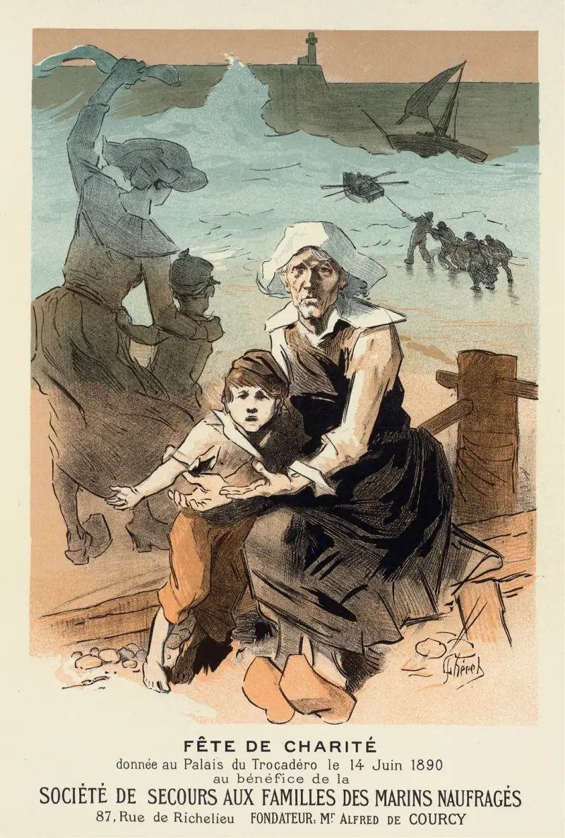 Société De Secours Aux Familles Des Marins Naufragés av Jules Chéret