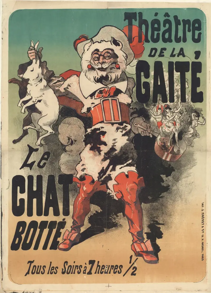 Théâtre de la Gaité. Le Chat botté av Jules Chéret