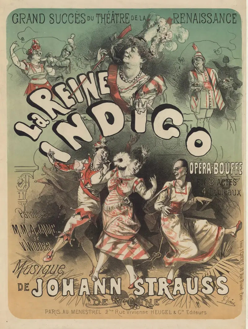 Théâtre de la Renaissance. La Reine Indigo av Jules Chéret