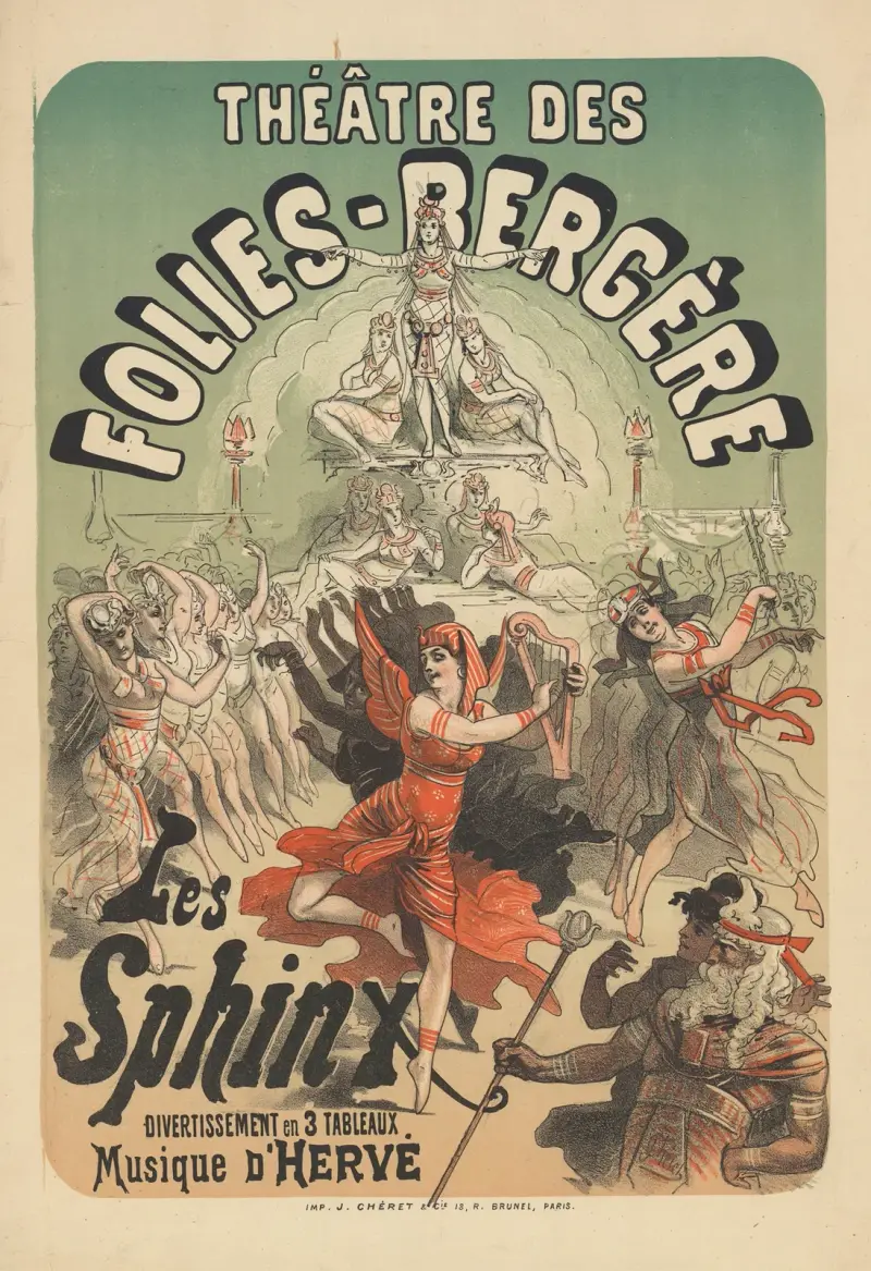 Théâtre des Folies-Bergère. Les Sphinx av Jules Chéret
