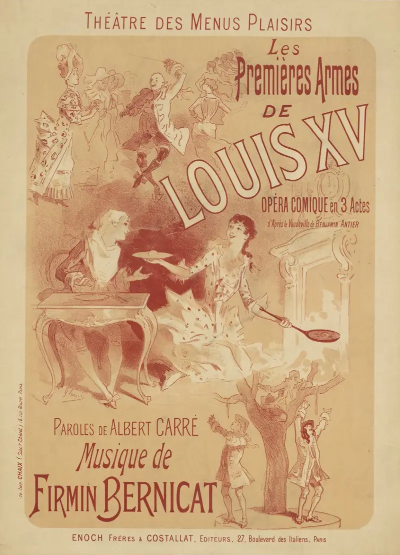 Théâtre des Menus-Plaisirs. Die ersten Waffen Ludwigs XV. von Jules Chéret