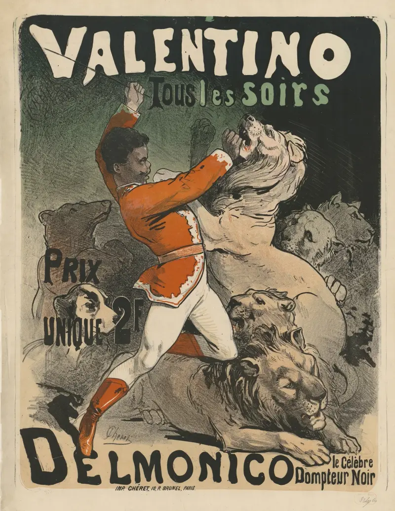 Valentino. Delmonico, le célèbre dompteur noir av Jules Chéret