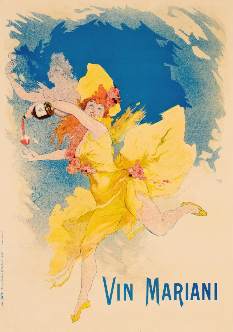 Vin Mariani (1894-5) av Jules Chéret