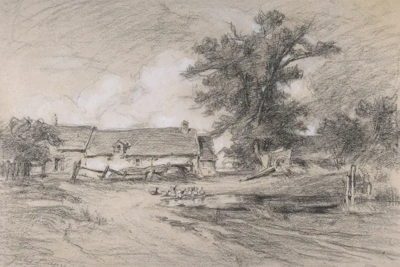 Statek s kachnami, Jules Dupré