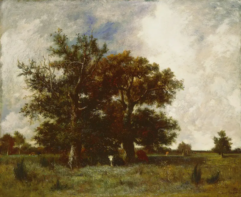 Eichen von Fontainebleau von Jules Dupré
