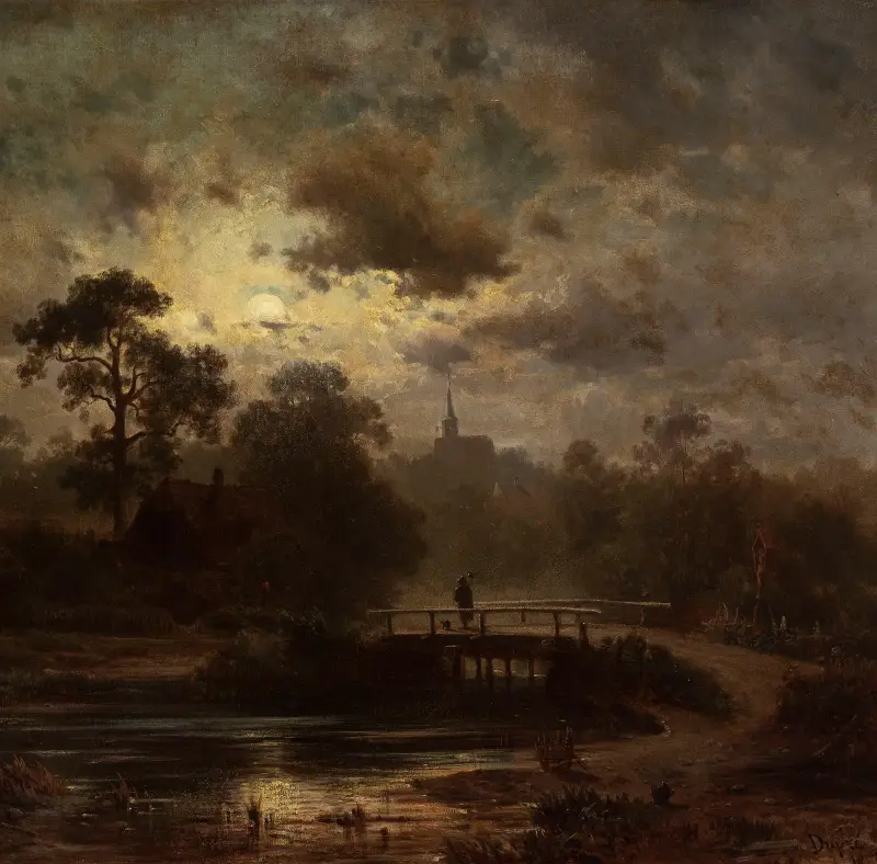 Krajina za měsíčního svitu, Jules Dupré
