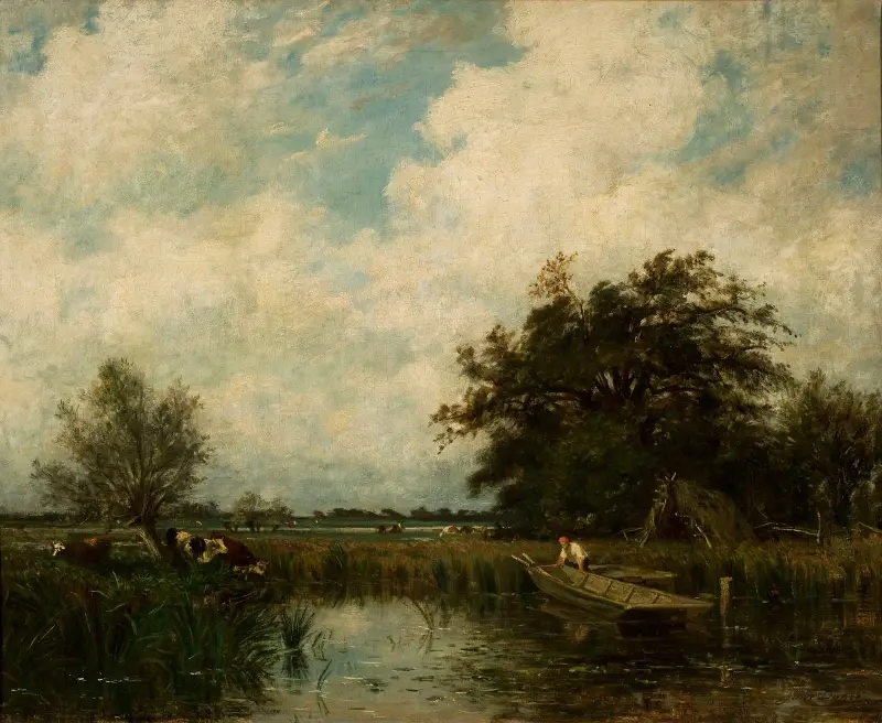 Krajina s rybníkem, Jules Dupré
