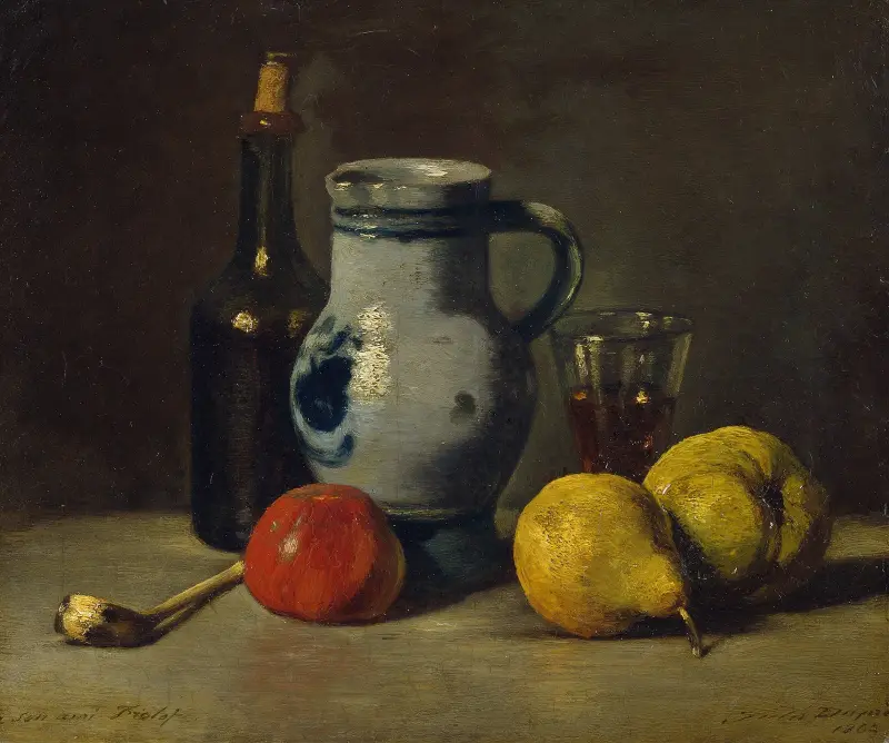 Still Life with a grey Jug av Jules Dupré