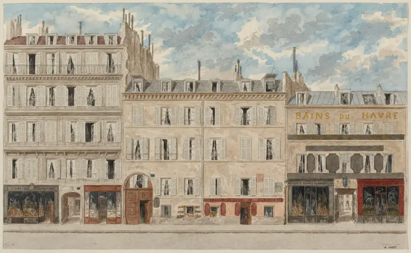 Husnummer 120 till 124 på rue Saint-Lazare, 8:e arrondissementet av Jules Gaildrau