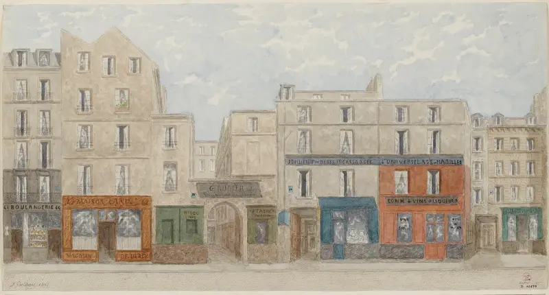 Rue Beaubourg nº38 à 44, 3ème arrondissement av Jules Gaildrau
