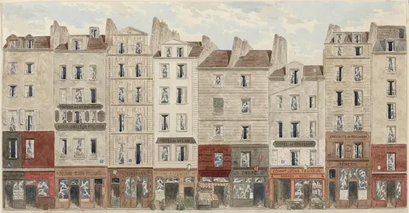 Rue Galande nr 2–16, 5:e arrondissementet av Jules Gaildrau