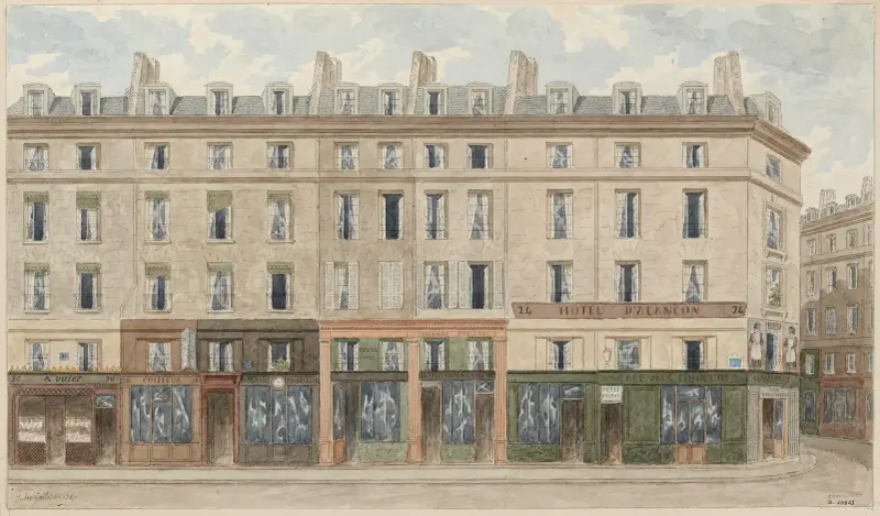 Rue Jean-Jacques Rousseau nr 24 till 30, 1:a arrondissementet av Jules Gaildrau