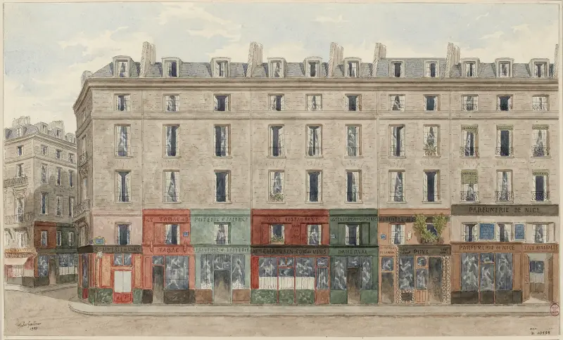 Rue Jean-Jacques Rousseau nº42 à 48, 1:a arrondissementet av Jules Gaildrau