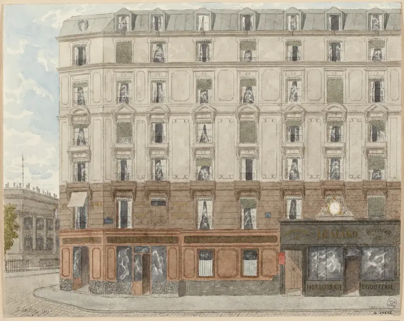 Rue Léon-Cladel (tidigare rue Joquelet) nr 12, 2:a arrondissementet av Jules Gaildrau