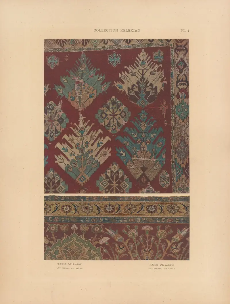 La collection Kelekian; Étoffes & tapis d’Orient & de Venise Pl.001 av Jules Guiffrey