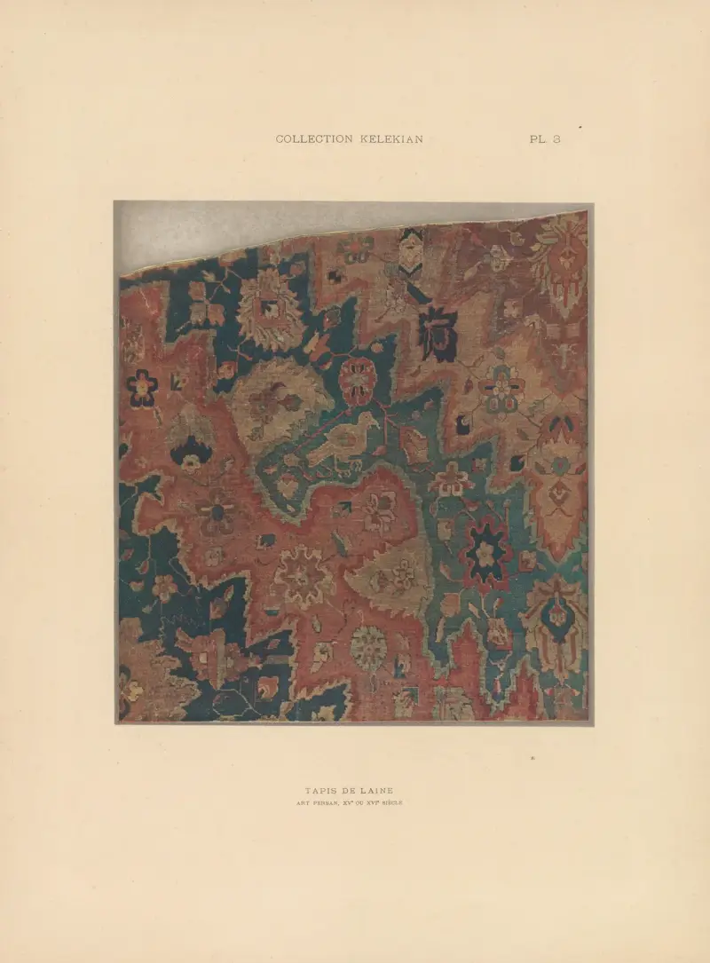 Kelekians samling; Orientens och Venedigs tyger och mattor, plansch 003 av Jules Guiffrey