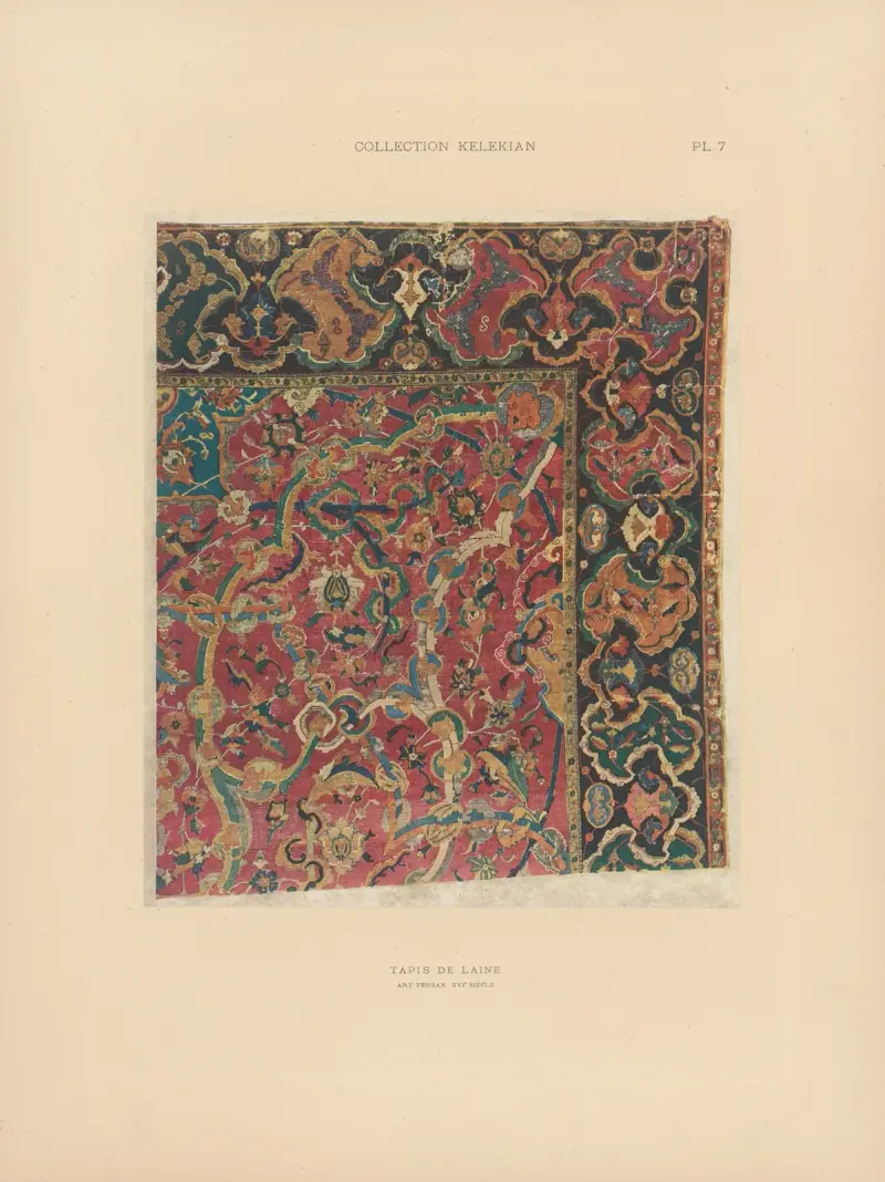 La collection Kelekian; Étoffes & tapis d’Orient & de Venise Pl.007 av Jules Guiffrey