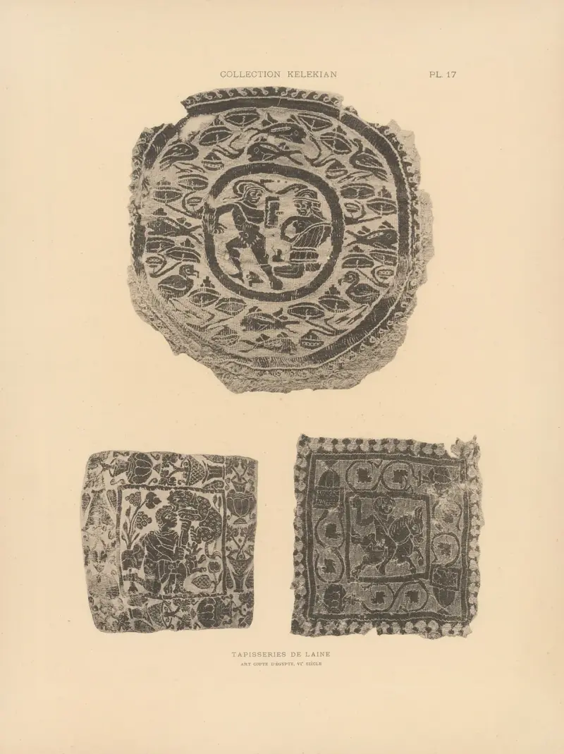 Kelekianska samlingen; Orientens och Venedigs tyger och mattor, plansch 017 av Jules Guiffrey