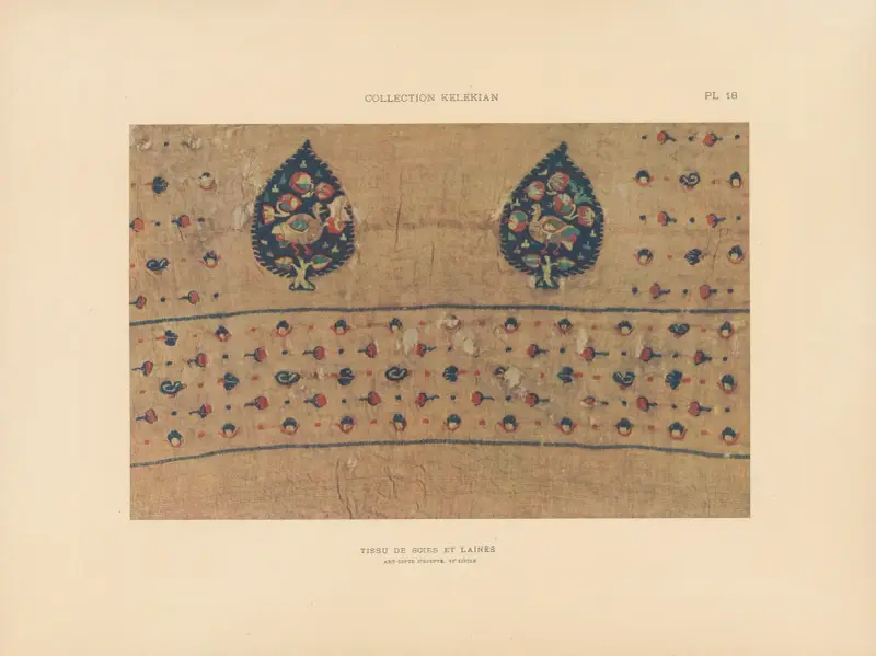 Kelekians samling; Orientens och Venedigs tyger och mattor Pl.018 av Jules Guiffrey