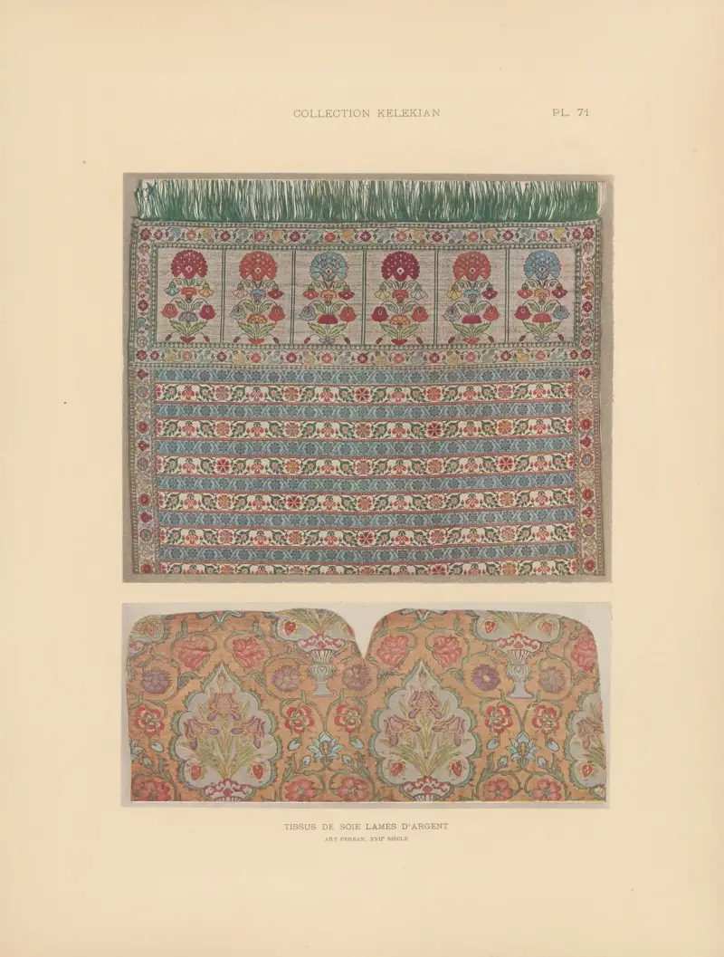 Kelekian-samlingen; Orientaliska och venetianska tyger och mattor Pl.071 av Jules Guiffrey