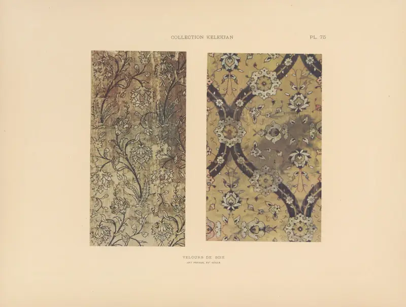 Kelekian-samlingen; Orientaliska och venetianska tyger och mattor Plansch 075 av Jules Guiffrey